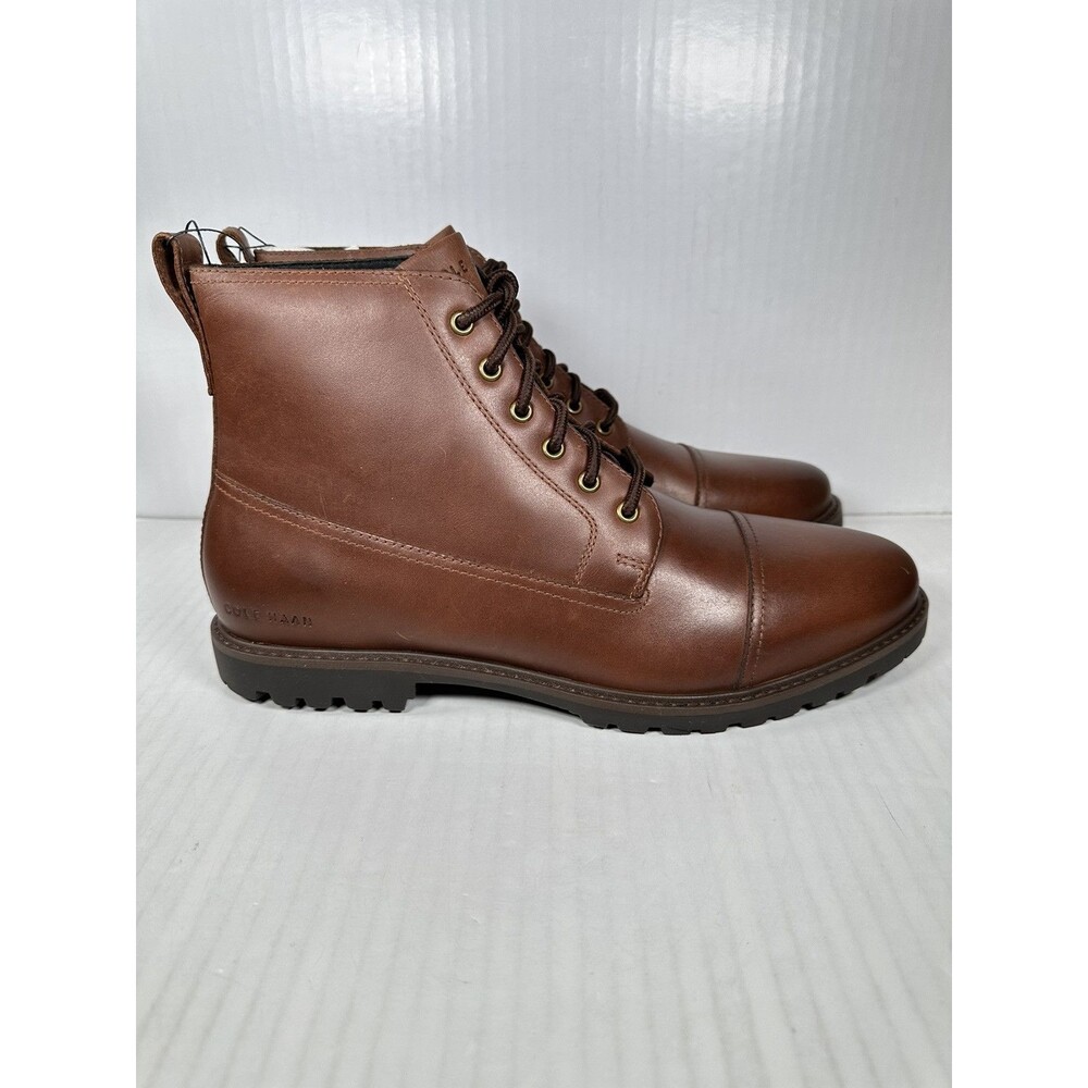 Size 10 COLE HAAN Men's Original Grand+ Lug Boots Brown (Bayou Color) NEW